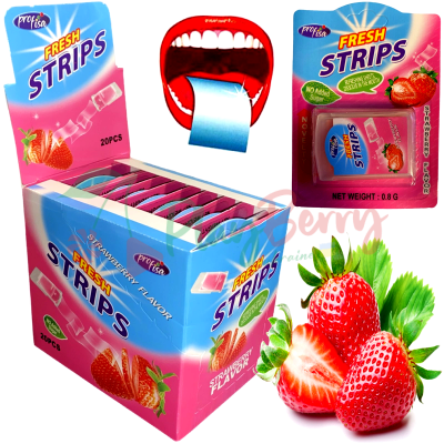 Упаковка полуничних пластинок Fresh strips, 20шт.