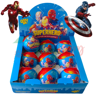 Яйце з сюрпризом Superhero, 9шт.