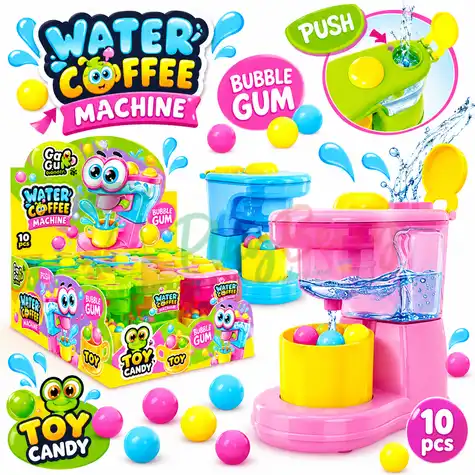 Упаковка интерактивных кофеварок JOHNY BEE Gau Sweets Water Coffee Machine с водой и жвачкой, 10шт.