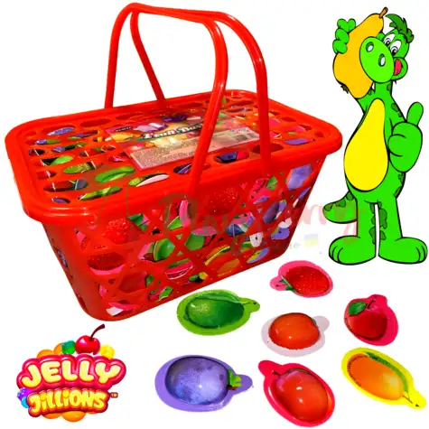 Упаковка желейних цукерок Fruit Basket MIX в кошику, 120шт.