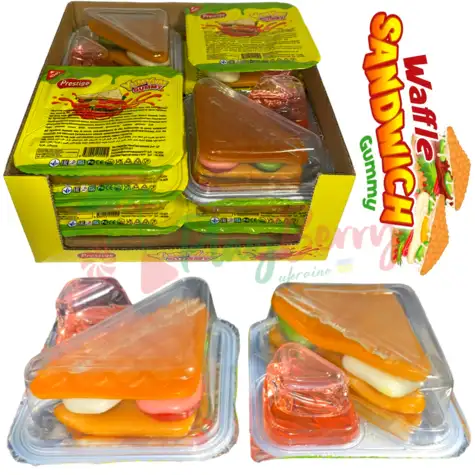 Упаковка желейних цукерок Yum Yum Sandwich з гелем, 12шт.