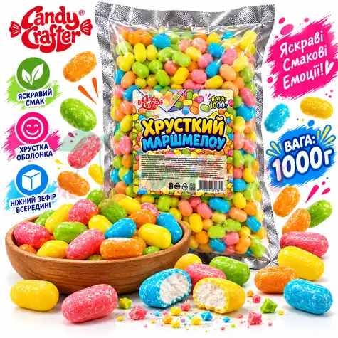 Упаковка конфет Candy Crafter «Хрустящий маршмелоу», 1кг.