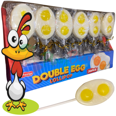 Упаковка льодяників на паличці Double egg Lollipop Подвійна яєшня, 30шт.