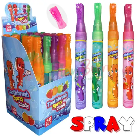Упаковка спрей-карамелі Toothbrush Spray Зубна щітка, 30шт.
