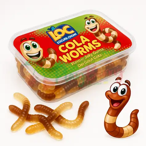 Упаковка мармеладних черв'ячків LOC COLA Worms, 200г.