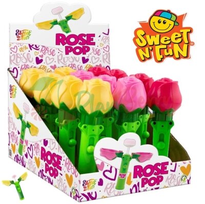 Контейнер-игрушка с леденцом Rose Pop, 12шт.