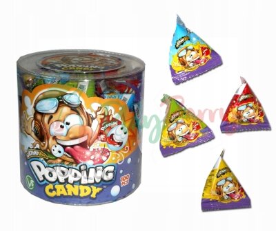 Кислий стріляючий цукор JOHNY BEE Candy Popping, 100шт. — Photo 1