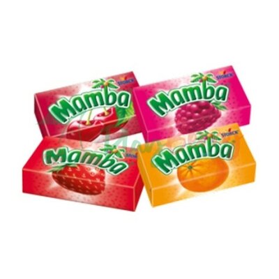 Упаковка жувальних цукерок &quot;Mamba&quot; з персиком і малиною 106гр.*24шт. — Photo 2