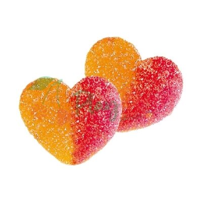 Упаковка жевательного мармелада VIDAL Персиковые сердца в сахаре, 1кг. — Photo 1