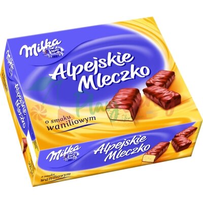Коробка цукерок &quot;Milka Alpejskie Mleczko Waniliowe&quot; з ванілі 330гр.