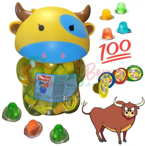Упаковка фруктового желе в скарбничці Yellow Bull, 100шт.