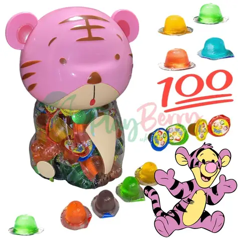 Упаковка фруктового желе в скарбничці Рожевий тигр, 100шт.