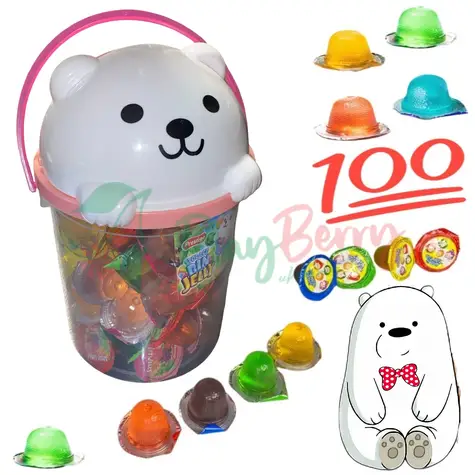 Упаковка фруктового желе у відерці Blue Bin Jelly, 100шт.