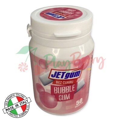 Жевательная резинка &quot;JET gum&quot; BUBBLE GUM без сахара, 50 шт. Италия