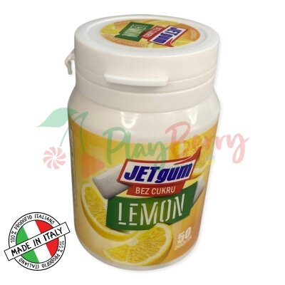 Упаковка жувальної гумки &quot;JET gum&quot; LEMON без цукру. Італія 50 шт.