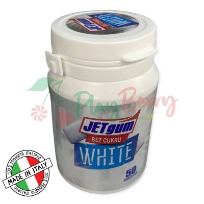 Упаковка жувальної гумки &quot;JET gum&quot; WHITE без цукру. Італія 50шт.