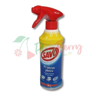 Антибактеріальний засіб проти плісняви ​​та грибка з хлором універсальний дезінфікуючий спрей SAVO Spray 500 мл