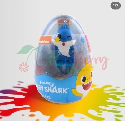 Упаковка пластиковых яиц со сладостями и игрушкой ТМ &quot;Sweet&#039;n Fun&quot; Baby Shark, 18шт. — Photo 1