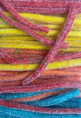 Упаковка мармеладных конфет JAKE Churritos Rainbow Полено радуга в сахаре, 200шт. — Photo 2