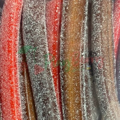 Упаковка мармеладных конфет JAKE JUMBOS Cherry-cola Sour Полено вишня-кола в сахаре, 30шт. — Photo 1