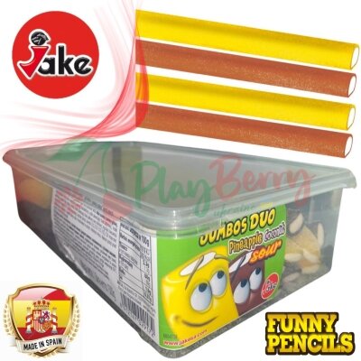 Упаковка мармеладных конфет JAKE JUMBOS Pineapple-cocosour Полено ананас-кокос, 30шт.