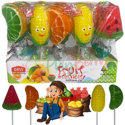 Упаковка льодяників на паличці Fruit lollipop, 30шт.