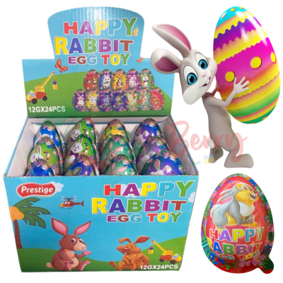 Упаковка пластикових яєць Rabbit сюрприз, 24шт.
