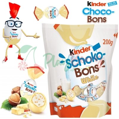Конфеты Kinder Schoko-Bons White, 200г.