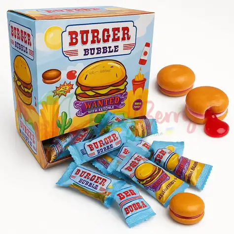 Упаковка жувальних гумок Burger Bubble з джемом всередині, 200 шт.