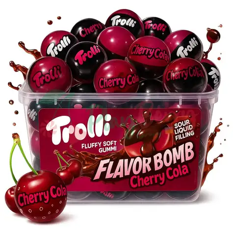 Упаковка желейних цукерок Trolli Flavor Bomb Cherry Cola, 60шт.