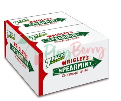 Упаковка жевательной резинки &quot;Wrigley&#039;s Spearmint&quot; 14х7 (98шт.) 5 пластинок