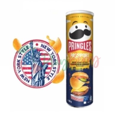 Упаковка чіпсів Pringles &quot;New York Style Cheeseburger Limited Edition&quot;, 185гр.*19шт. — Photo 3