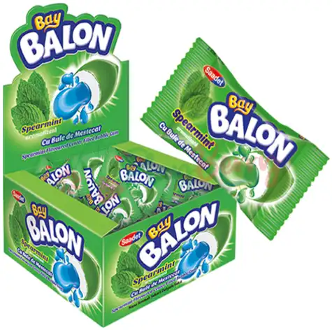 Упаковка жувальної гумки Bay Balon Mint з джемом, 50шт.