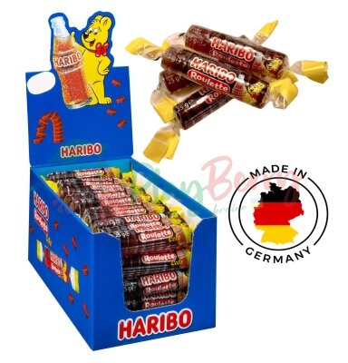 Упаковка мармеладних цукерок &quot;Haribo Roulette&quot; Cola 50шт.*25гр.