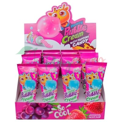 Упаковка жидкой жевательной резинки Cream Bubble Gum, 22гр.*20шт.