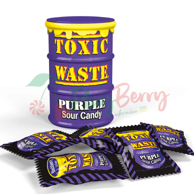 Кислі льодяники Toxic Waste Nuclear Purple, 12шт. — Photo 1