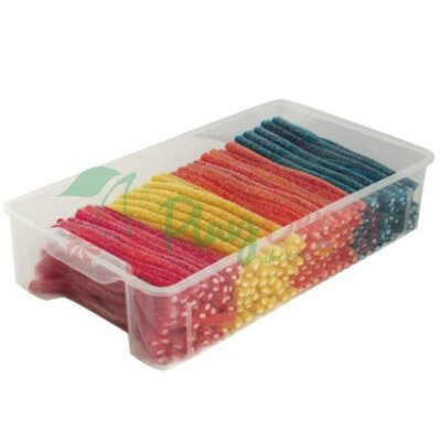 Упаковка мармеладных конфет JAKE Churritos Rainbow Полено радуга в сахаре, 200шт. — Photo 3