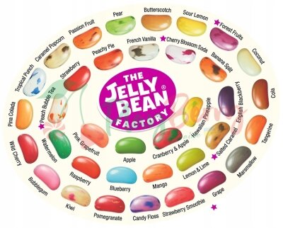 Фруктові Желейні Цукерки Jelly Bean Боби 36 Смаків, тубус 24шт.*90г. — Photo 1