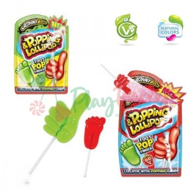 Упаковка льодяників зі стріляючим цукром JOHNY BEE® Dr Lab Popping+Lollipop, 36шт. — Photo 2