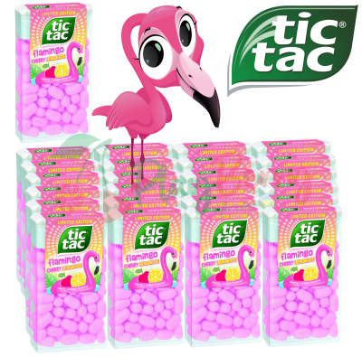 Упаковка драже Tic Tac Flamingo Cherry Lemonade, 24шт.