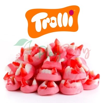 Упаковка жувального мармеладу в коробці Trolli Зуби 150шт. — Photo 1