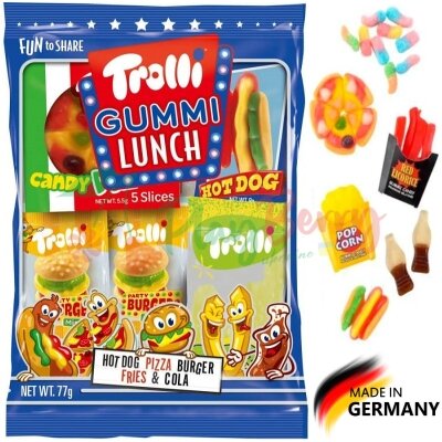 Упаковка мармеладних цукерок Trolli Lunch Bag, 77г.