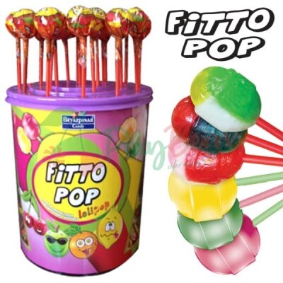 Упаковка льодяників на паличці Fitto POP, 120шт.