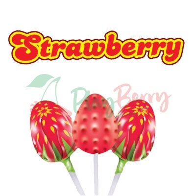 Упаковка льодяників на паличці Strawberry полуниця, 150шт. — Photo 1