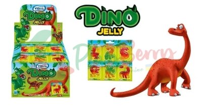 Упаковка желейних цукерок VIDAL динозаври Dino Jelly 11гр*66шт. — Photo 1