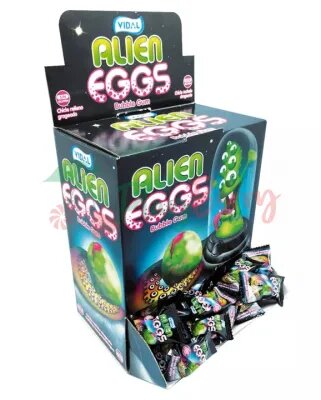 Упаковка жувальних гумок Vidal Alien Eggs Інопланетне яйце 5гр*200шт. — Photo 1