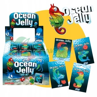 Упаковка желейних цукерок VIDAL морські тварини Ocean Jelly 11г*66шт уп. 726г — Photo 1