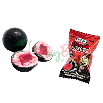 Упаковка жувальної гумки VIDAL Blood Balls Криваві м&#039;ячики 5 гр.*200шт. — Photo 3