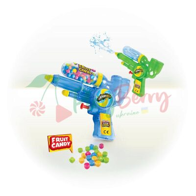 Водяний пістолет з драже JOHNY BEE Water GUN Candy, 12шт. — Photo 1