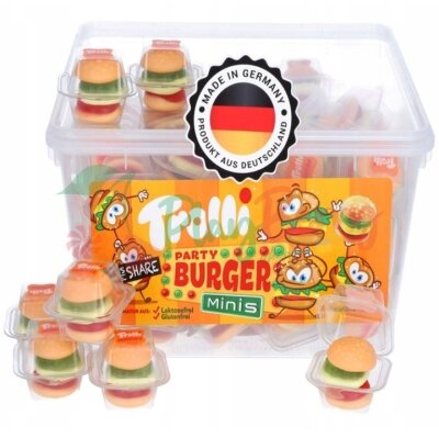 Упаковка жувальних мармеладних цукерок TROLLI mini burger 10гр*60 ШТ.